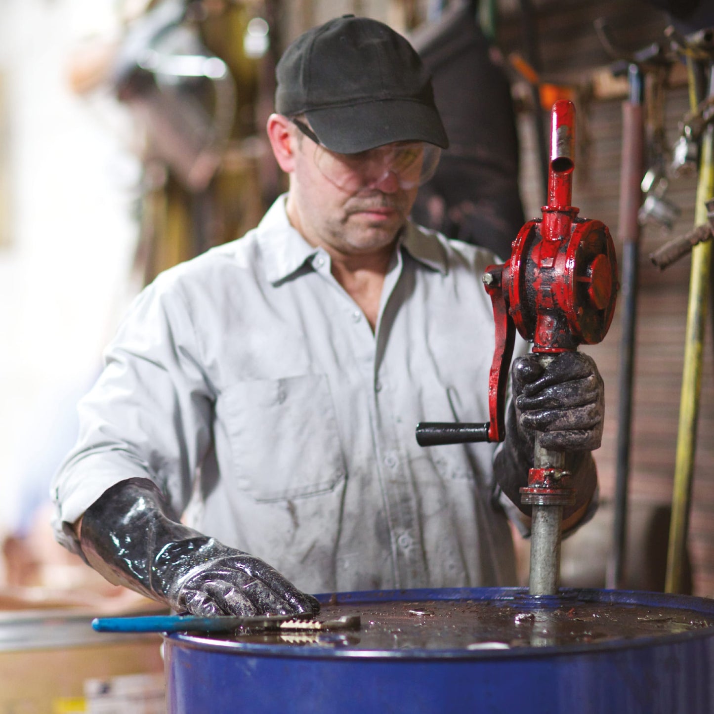 SHOWA 3415 Fully Coated Gauntlet Work Gloves with Textured Grip - Mstore