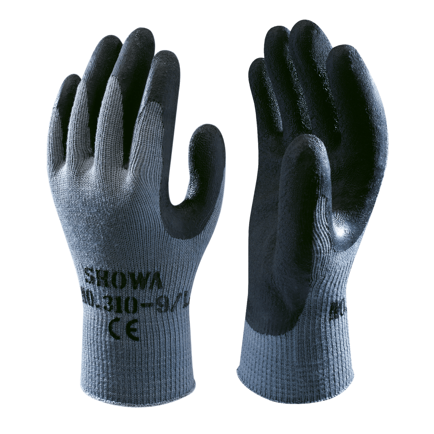 SHOWA 310 Builders Safety Work Gloves with Textured Grip in Black - Mstore
