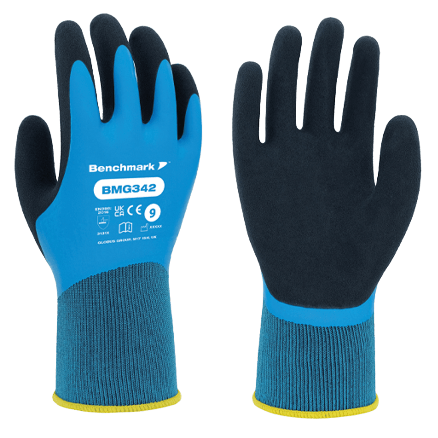 BENCHMARK BMG342 Water Repellent Coated Work Gloves with Sandy Grip - Mstore
