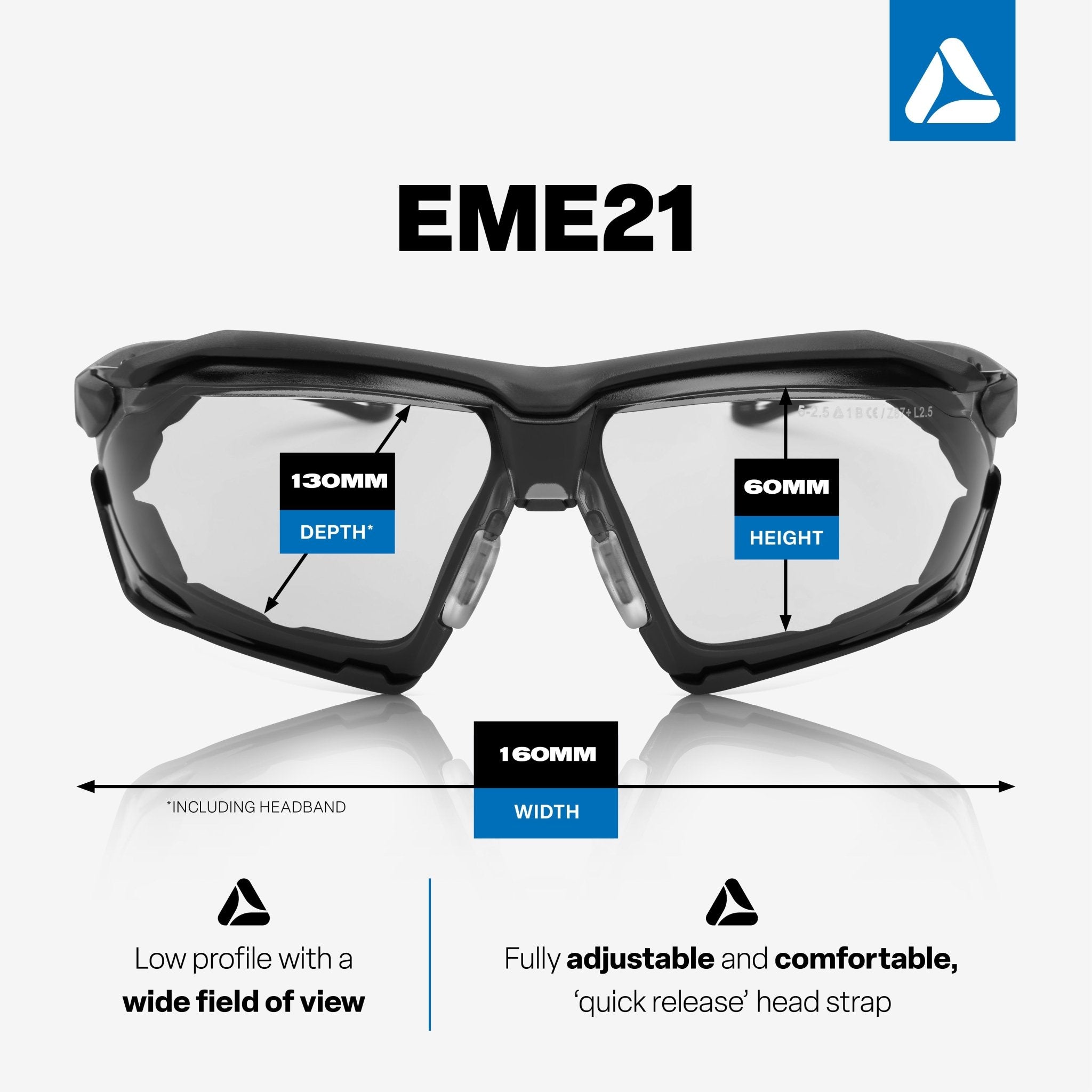 SKYTEC ELEMENTS EME21 Anti Scratch Anti Fog Sports Style Spoggles Safe