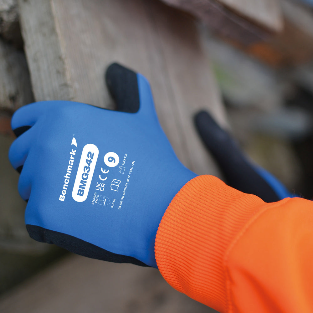 
                  
                    BENCHMARK BMG342 Water Repellent Coated Work Gloves with Sandy Grip - Mstore
                  
                