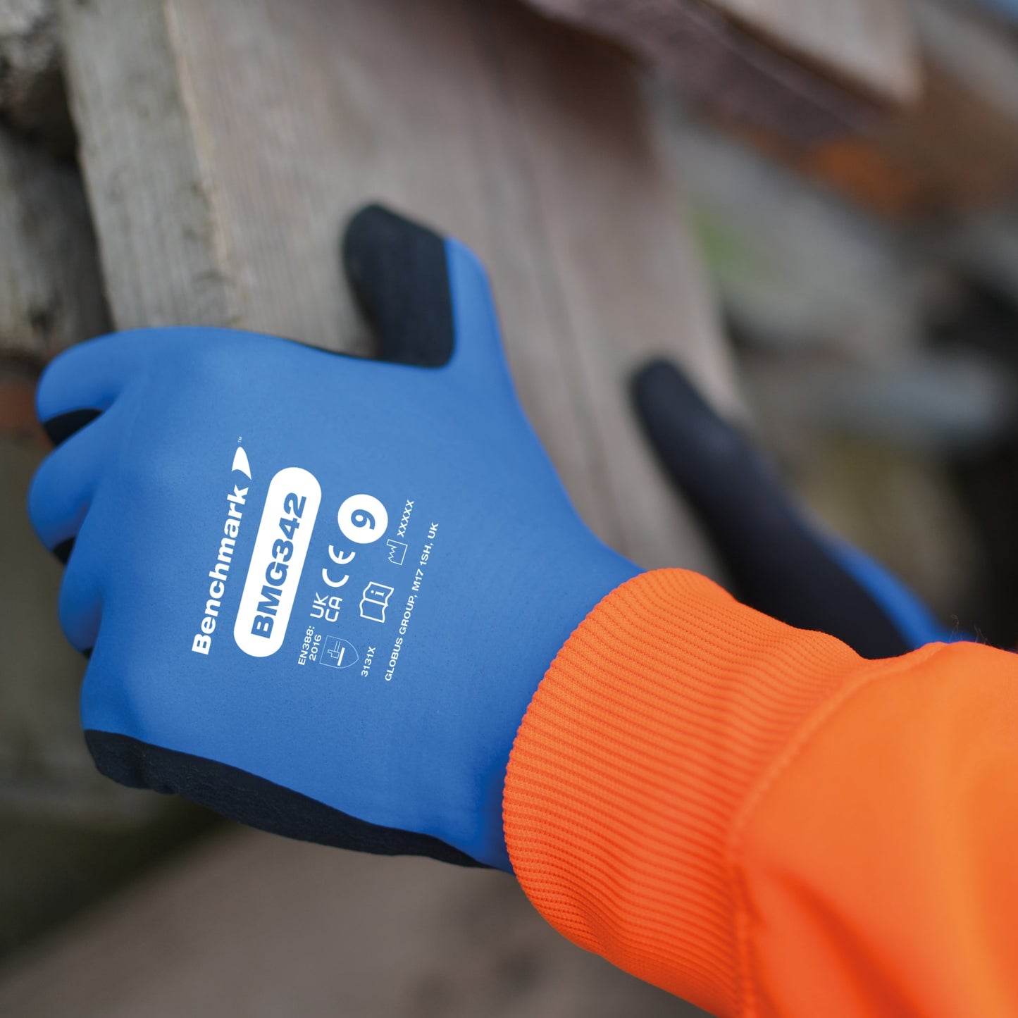 BENCHMARK BMG342 Water Repellent Coated Work Gloves with Sandy Grip - Mstore