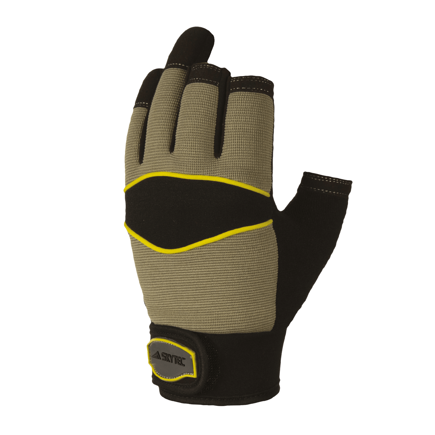 SKYTEC Xeri Open Finger Precision Work Gloves with Faux Leather Palm - Mstore
