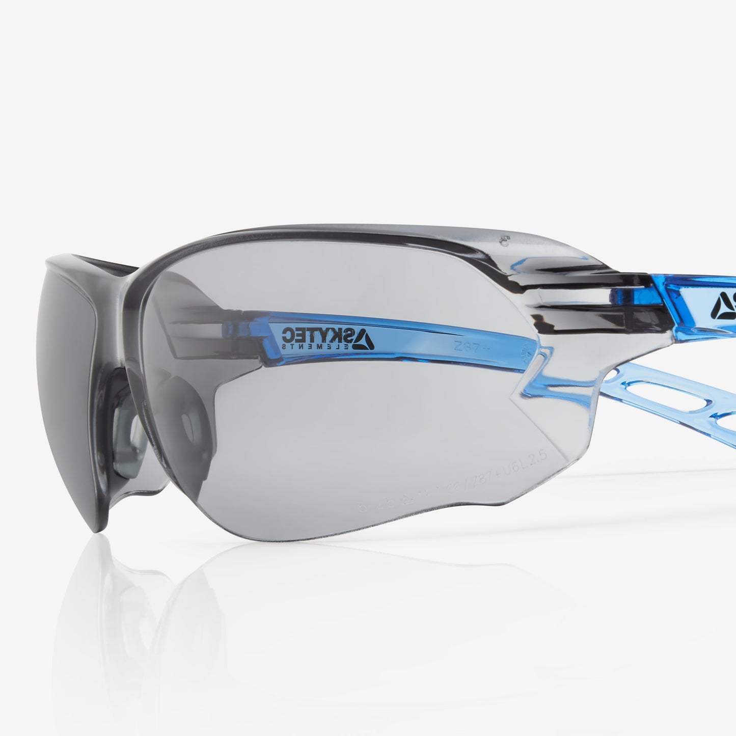 SKYTEC ELEMENTS EME22 Sports Style Wrap Around Slim Fit Comfort Safety Glasses with Anti Scratch Grey Tint Lens - Mstore