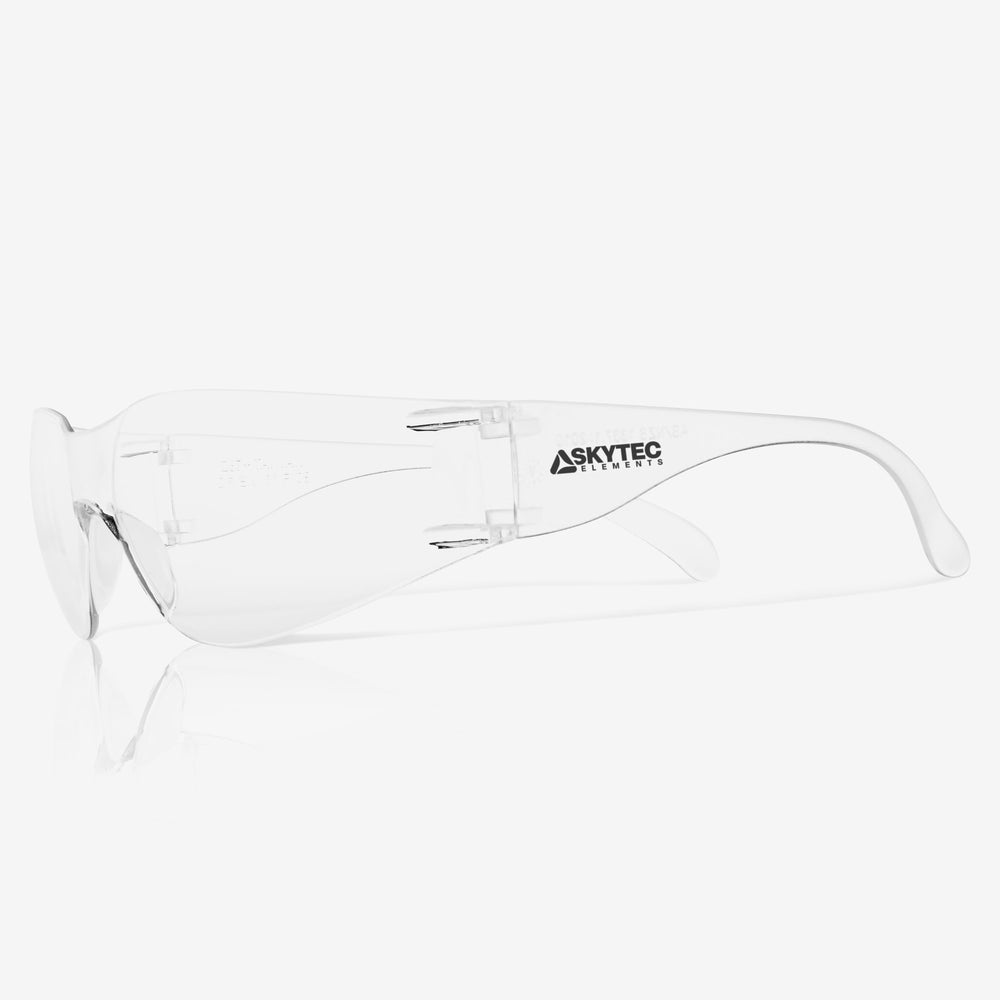 SKYTEC ELEMENTS EME18 Lightweight Wrap Around Safety Spectacles with Anti Scratch Clear Lens - Mstore