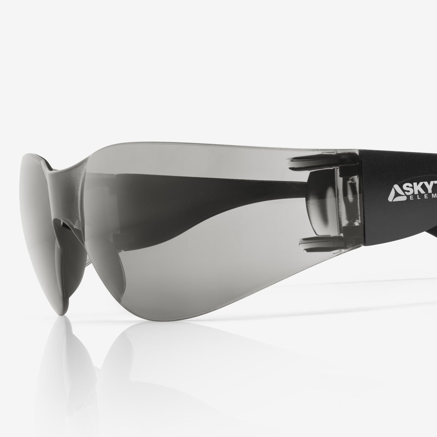 SKYTEC ELEMENTS EME18 Lightweight Wrap Around Safety Spectacles with Anti Scratch Grey Tint Lens - Mstore