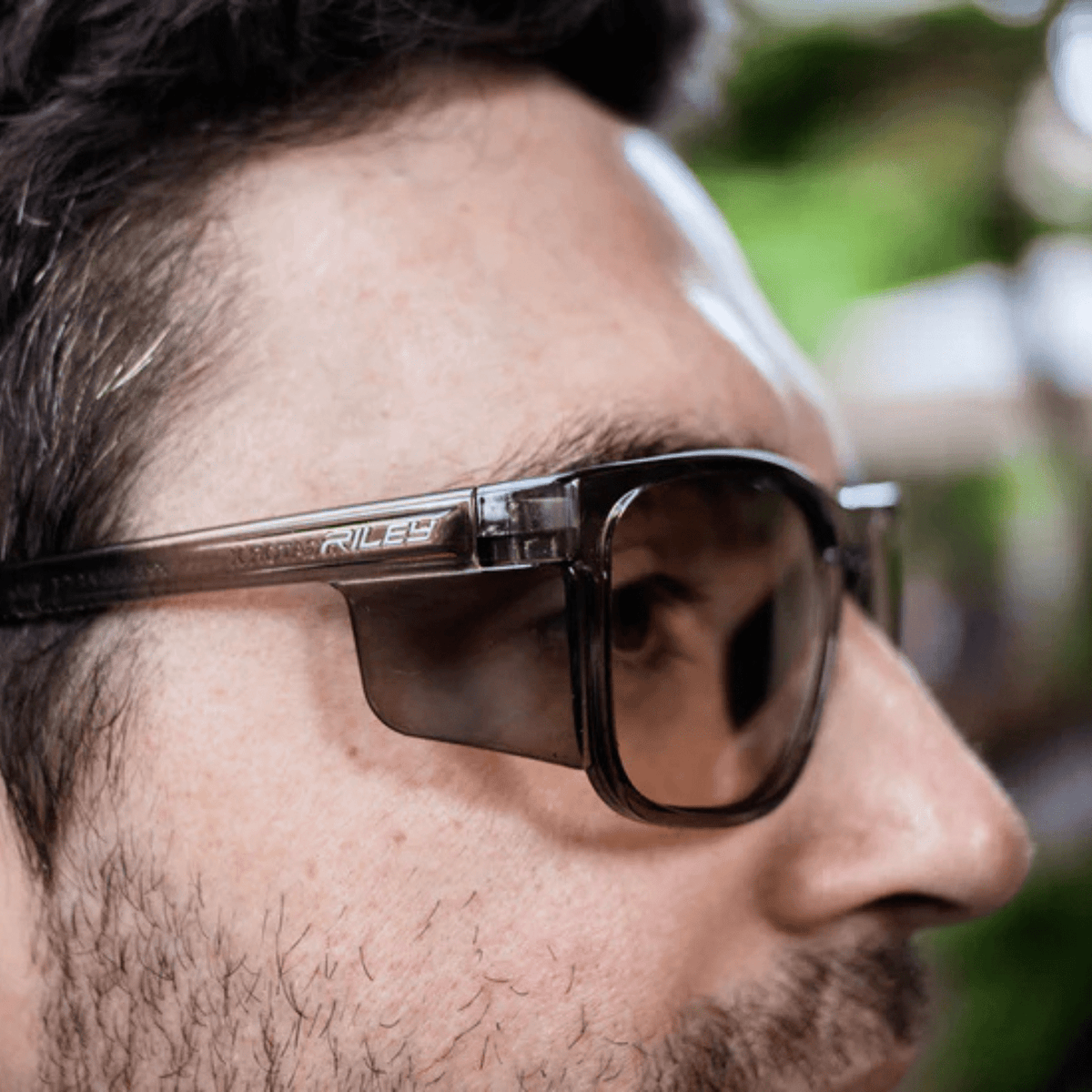 Navigator Frame Riley RILEY Navigator X Smoked Frame Wayfarer Safety Sunglasses with LED Lens
