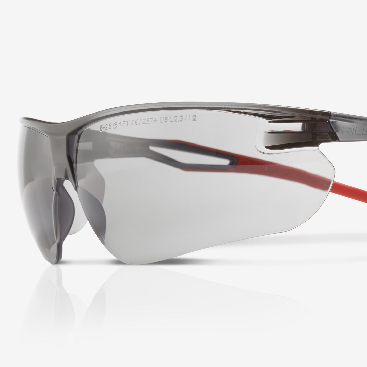 RILEY Ligera Panoramic safety Glasses with Grey Tint Lens - Mstore