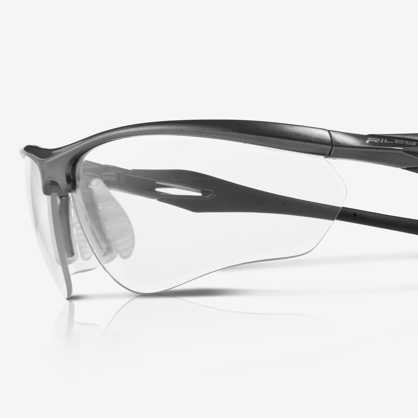 RILEY Cypher Sleek Wrap Around Safety Glasses with Clear Lens - Mstore