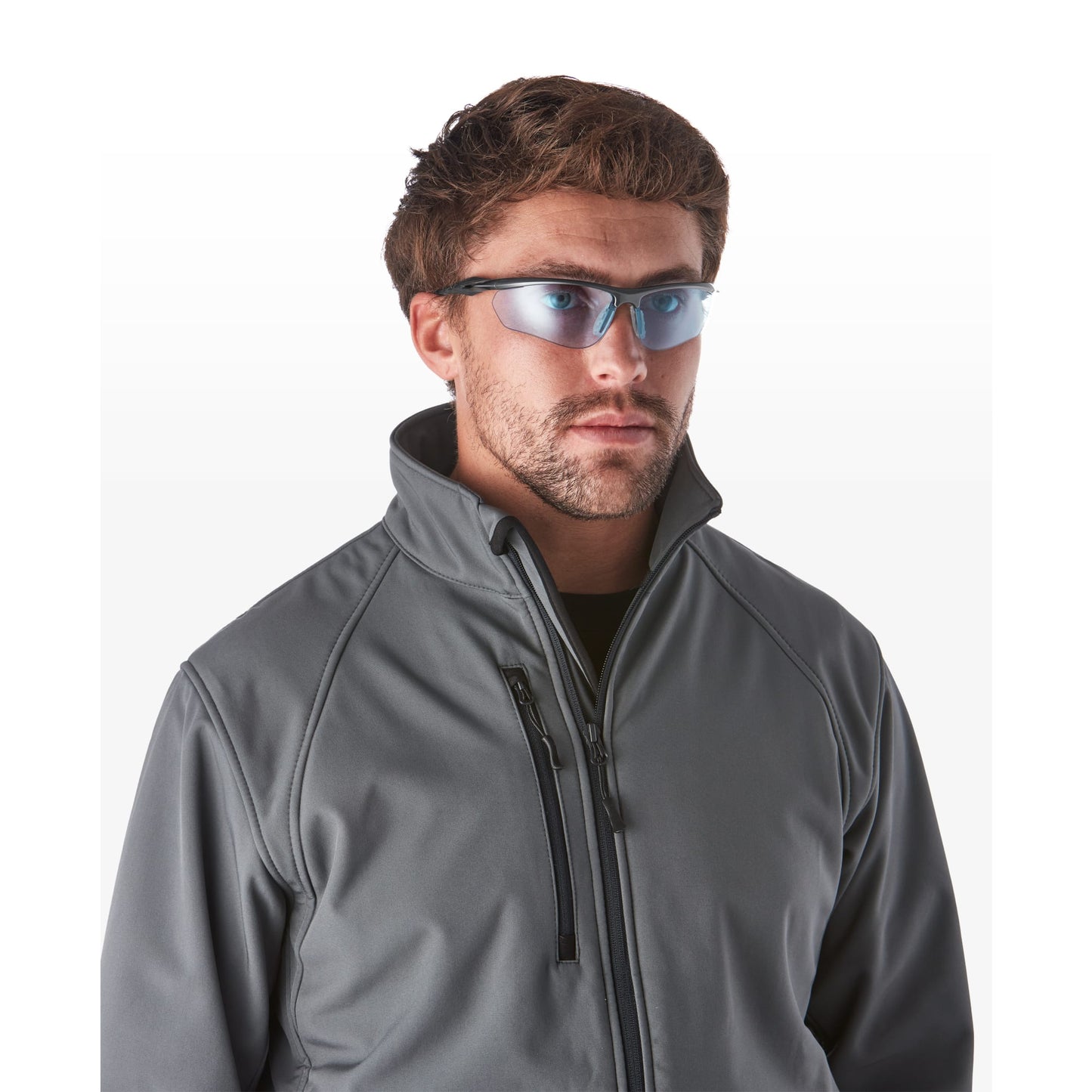 RILEY Cypher Sleek Wrap Around Safety Glasses with Blue Tint Lens - Mstore