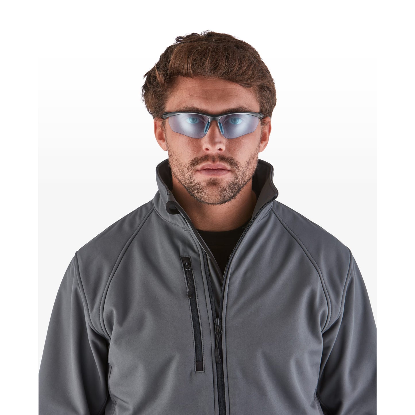 RILEY Cypher Sleek Wrap Around Safety Glasses with Blue Tint Lens - Mstore