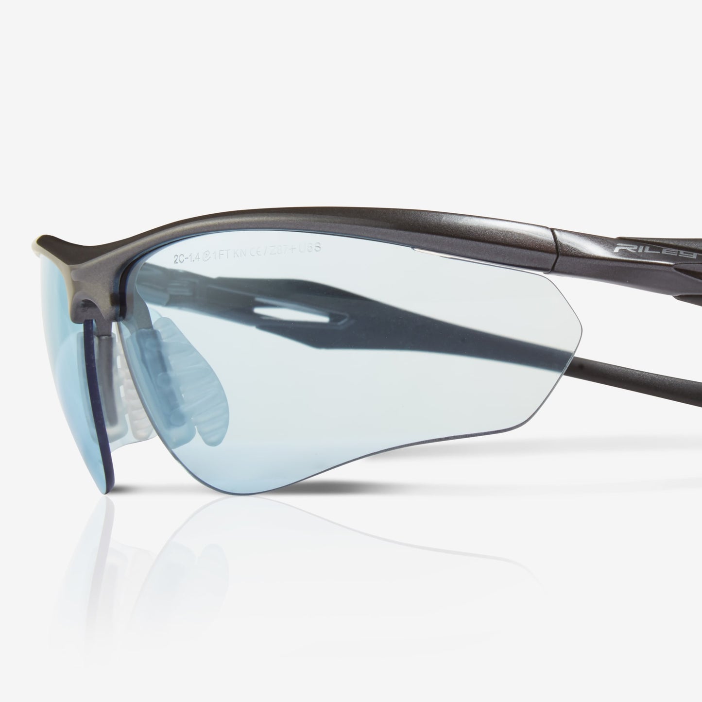 RILEY Cypher Sleek Wrap Around Safety Glasses with Blue Tint Lens - Mstore
