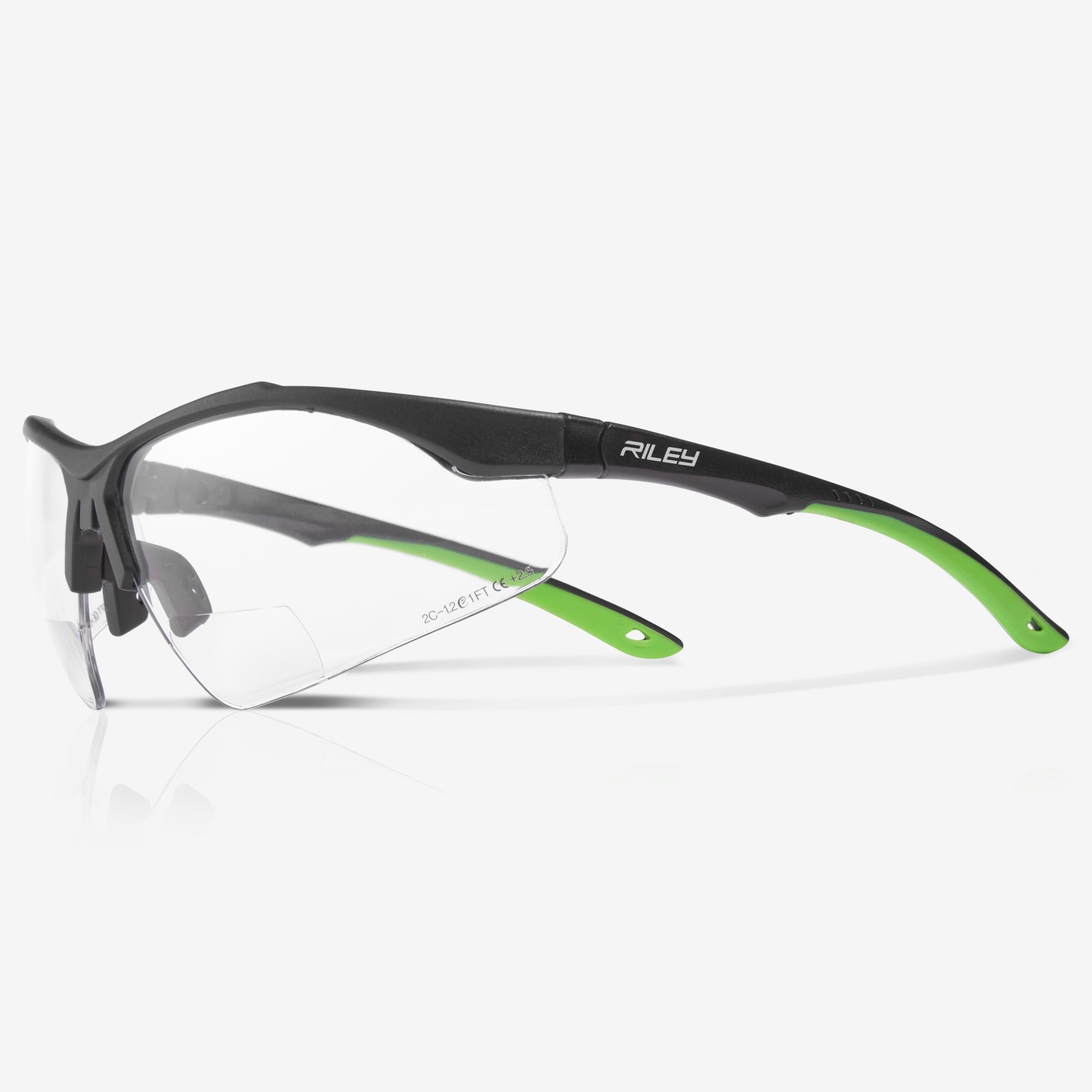 RILEY Ready Reader Sports Style Reading Safety Glasses with +2.50 Lens