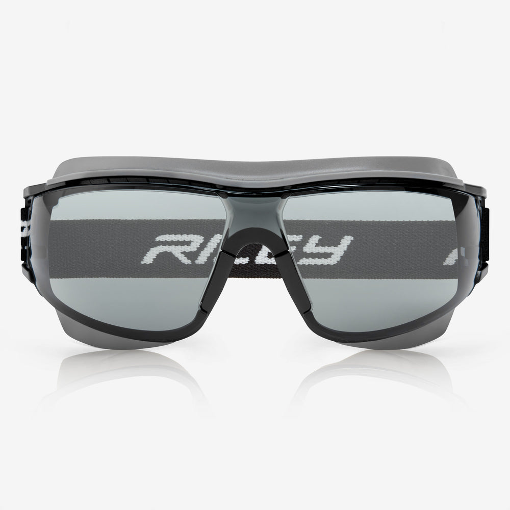 RILEY Sparta Compact 2 in 1 Safety Spoggles Goggles with Detachable Band and Arms with Grey Tint Lens - Mstore