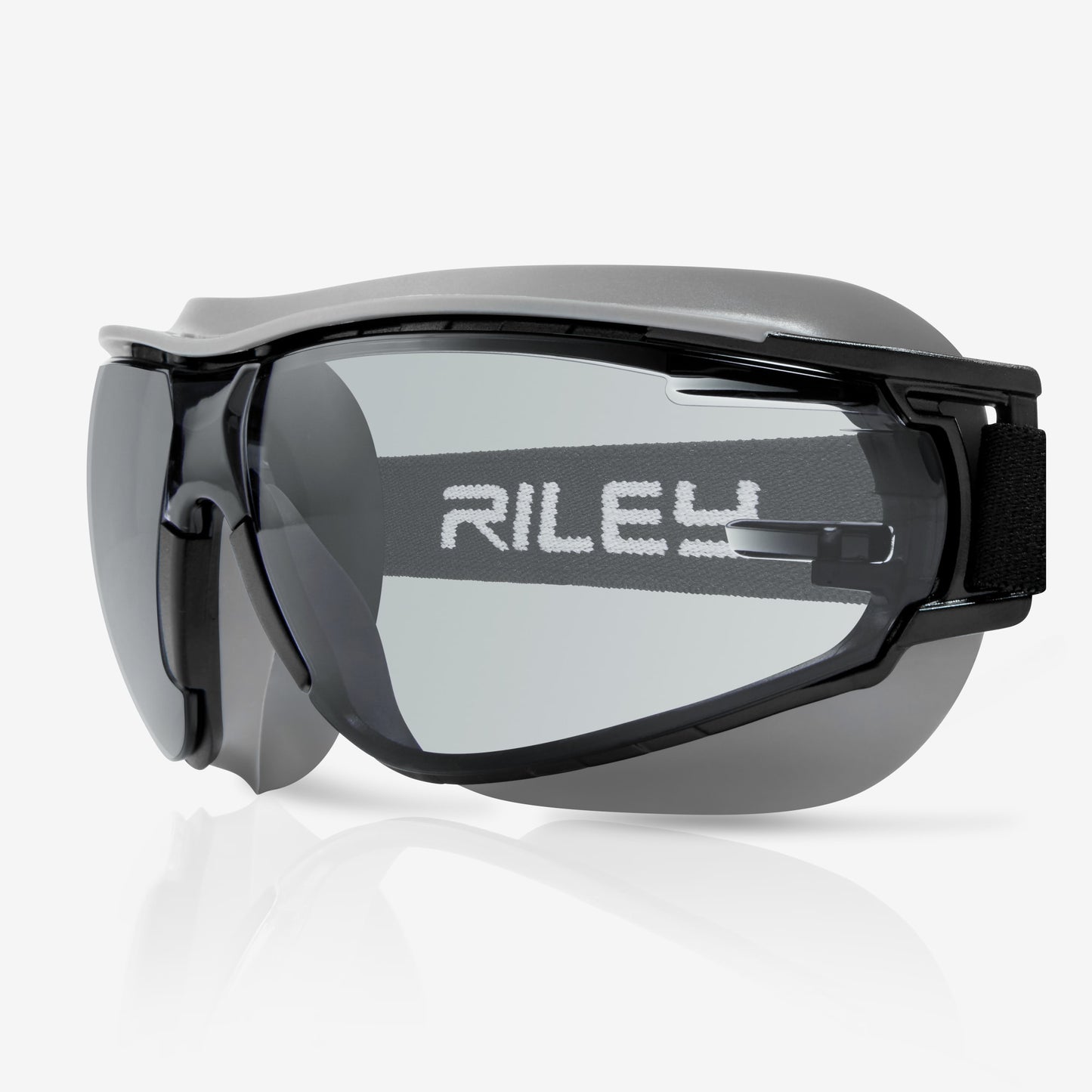 RILEY Sparta Compact 2 in 1 Safety Spoggles Goggles with Detachable Band and Arms with Grey Tint Lens - Mstore