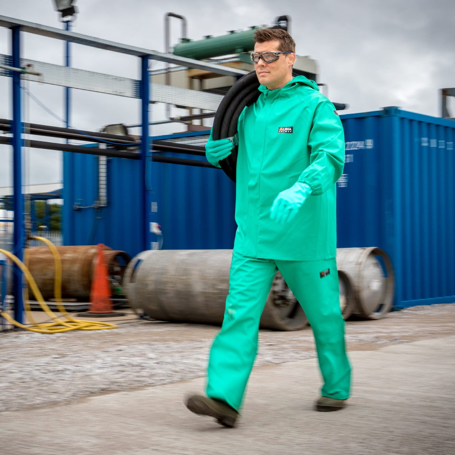 ALPHA SOLWAY CMJH-EW Chemical Resistant Splash Jacket with Elasticated Cuffs - Mstore