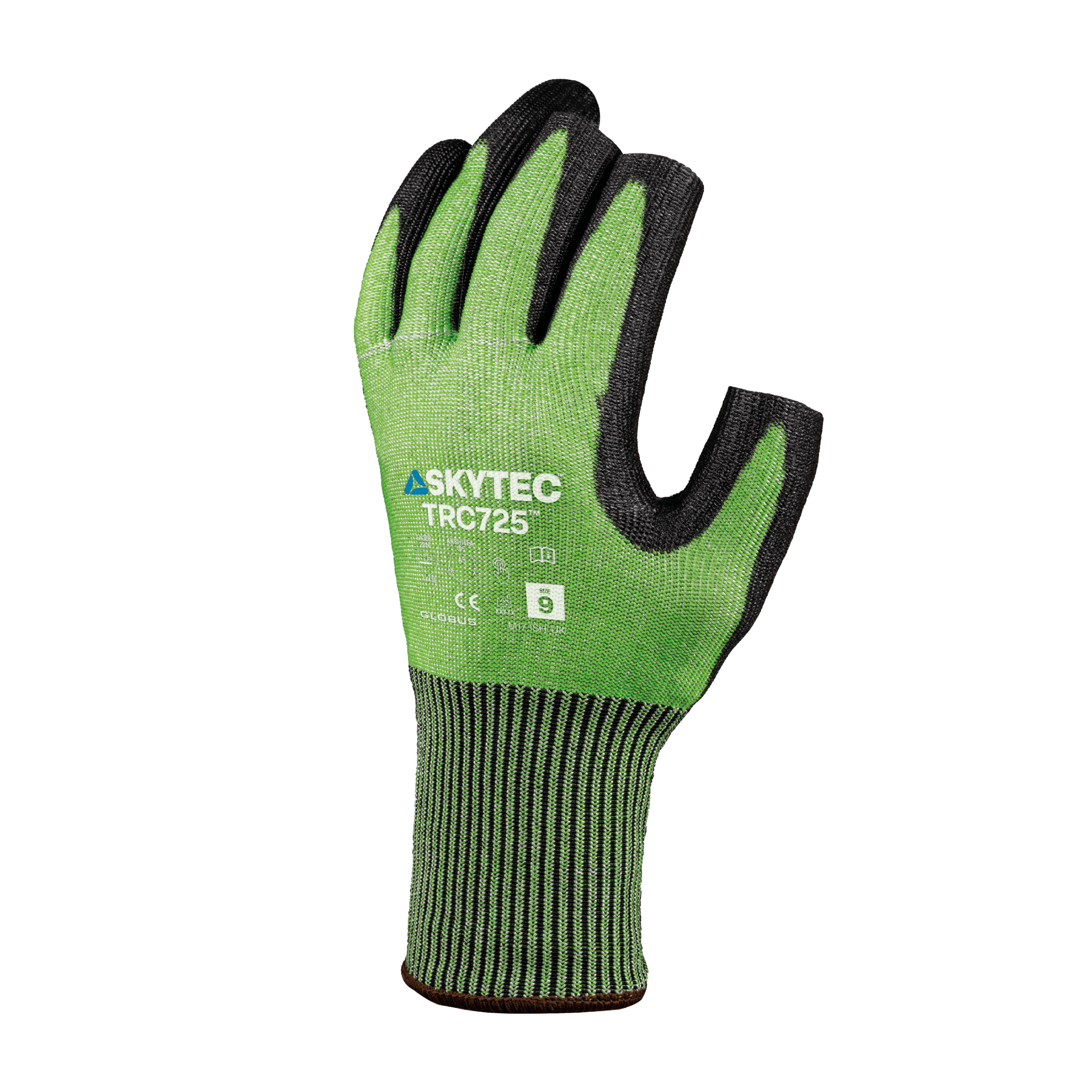 TRC725 Tricolore Open Finger Cut High Cut Protection Precision Mechanics Work Gloves