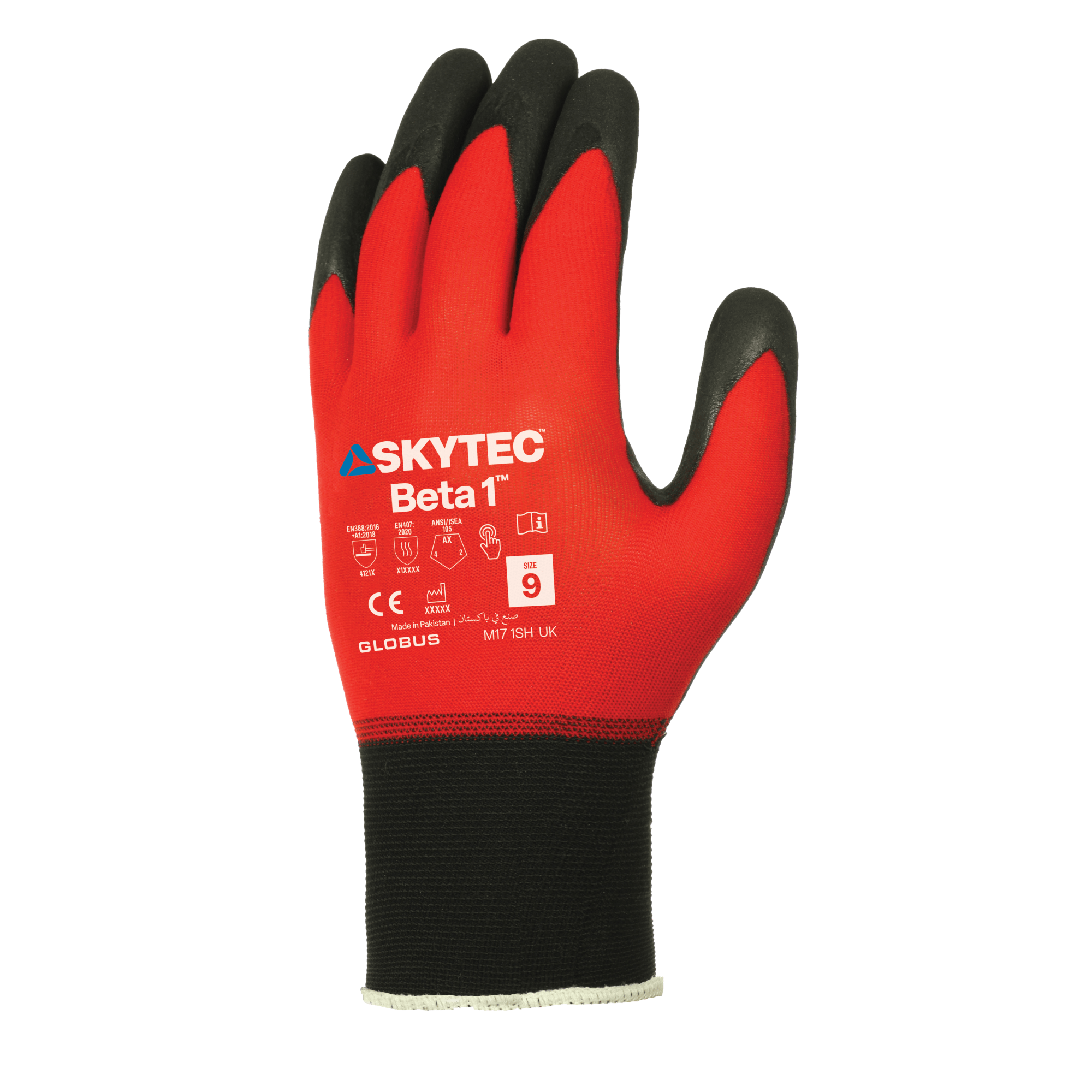 Beta 1 Tricolore Flexible Lightweight Low Cut Protection Safety Work Gloves Grip Palm