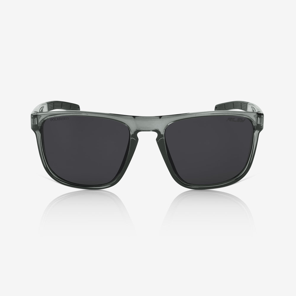 Navigator Frame Riley RILEY Navigator X Smoked Frame Wayfarer Style Sunglasses with Dark Gre