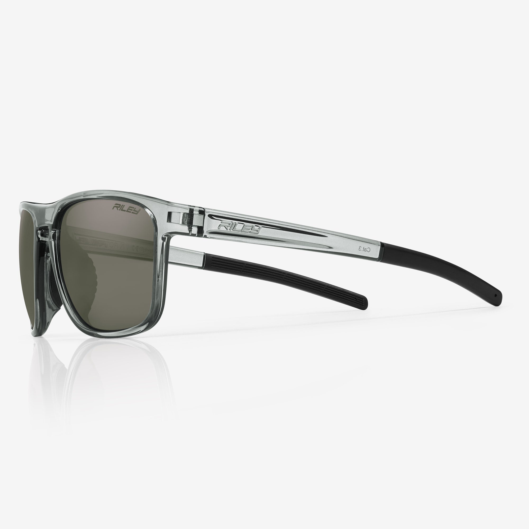 RILEY Navigator X Smoked Frame Wayfarer Style Sunglasses with Polarise