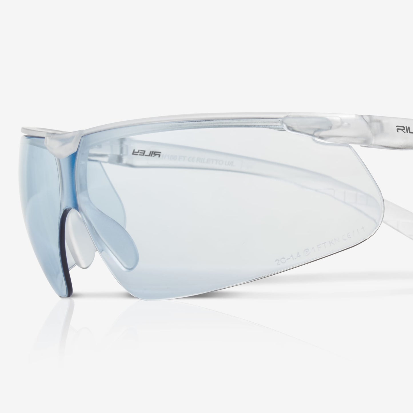 RILEY Riletto Lightweight Wrap Safety Glasses with Blue Tint Lens - Mstore