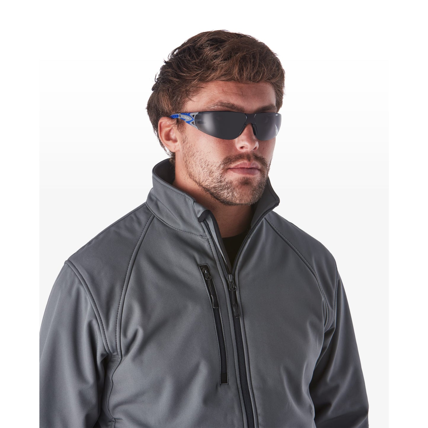 RILEY Stream Evo  Anti Fog  Wrap Around Safety Glasses with Grey Tint Lens - Mstore