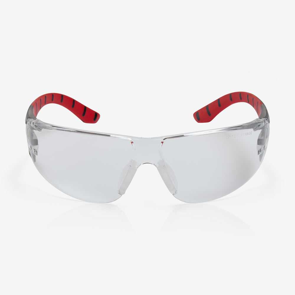 RILEY Stream Red Frameless Metal-Free Safety Glasses with Clear Lens - Mstore