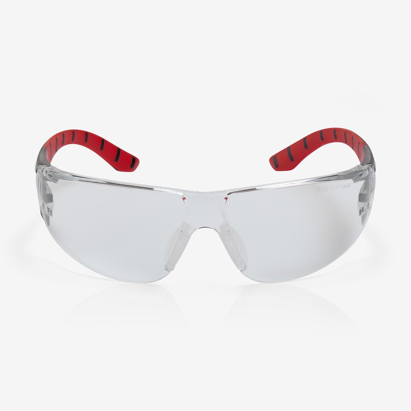 RILEY Stream Red Frameless Metal-Free Safety Glasses with Clear Lens - Mstore