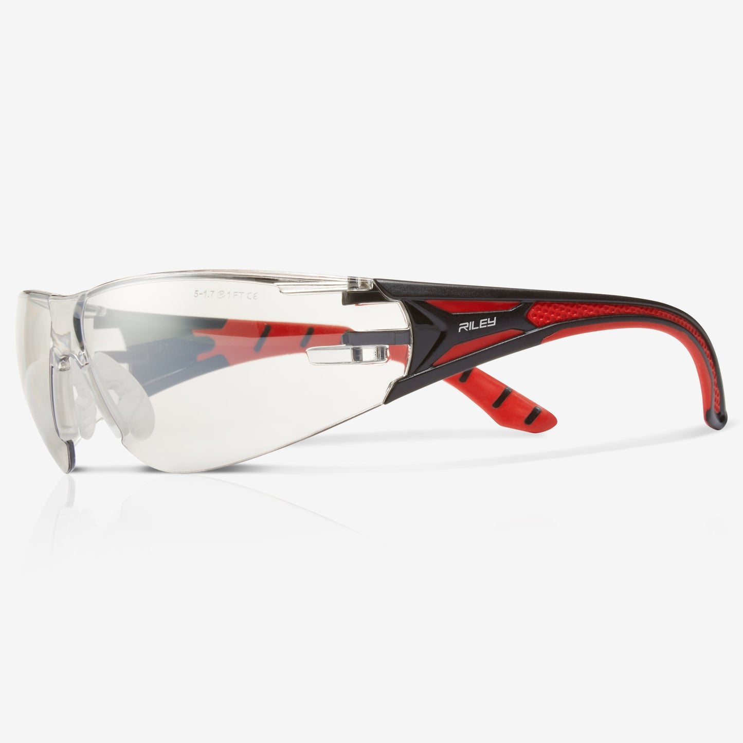 RILEY Stream Red Frameless Metal-Free Safety Glasses with Indoor/Outdoor Lens - Mstore