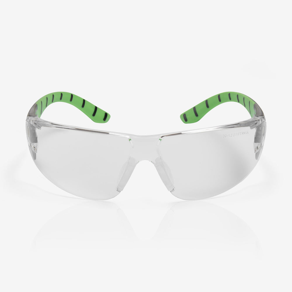 RILEY Stream Green Frameless Metal-Free Safety Glasses with Clear Lens - Mstore