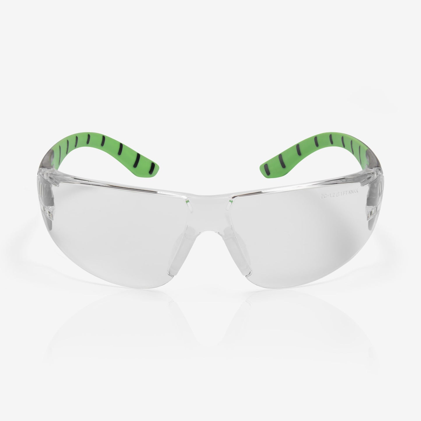 RILEY Stream Green Frameless Metal-Free Safety Glasses with Clear Lens - Mstore