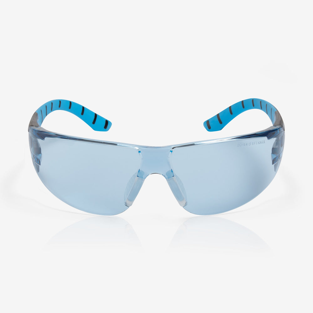 RILEY Stream Blue Frameless Metal-Free Safety Glasses with Blue Tint Lens - Mstore