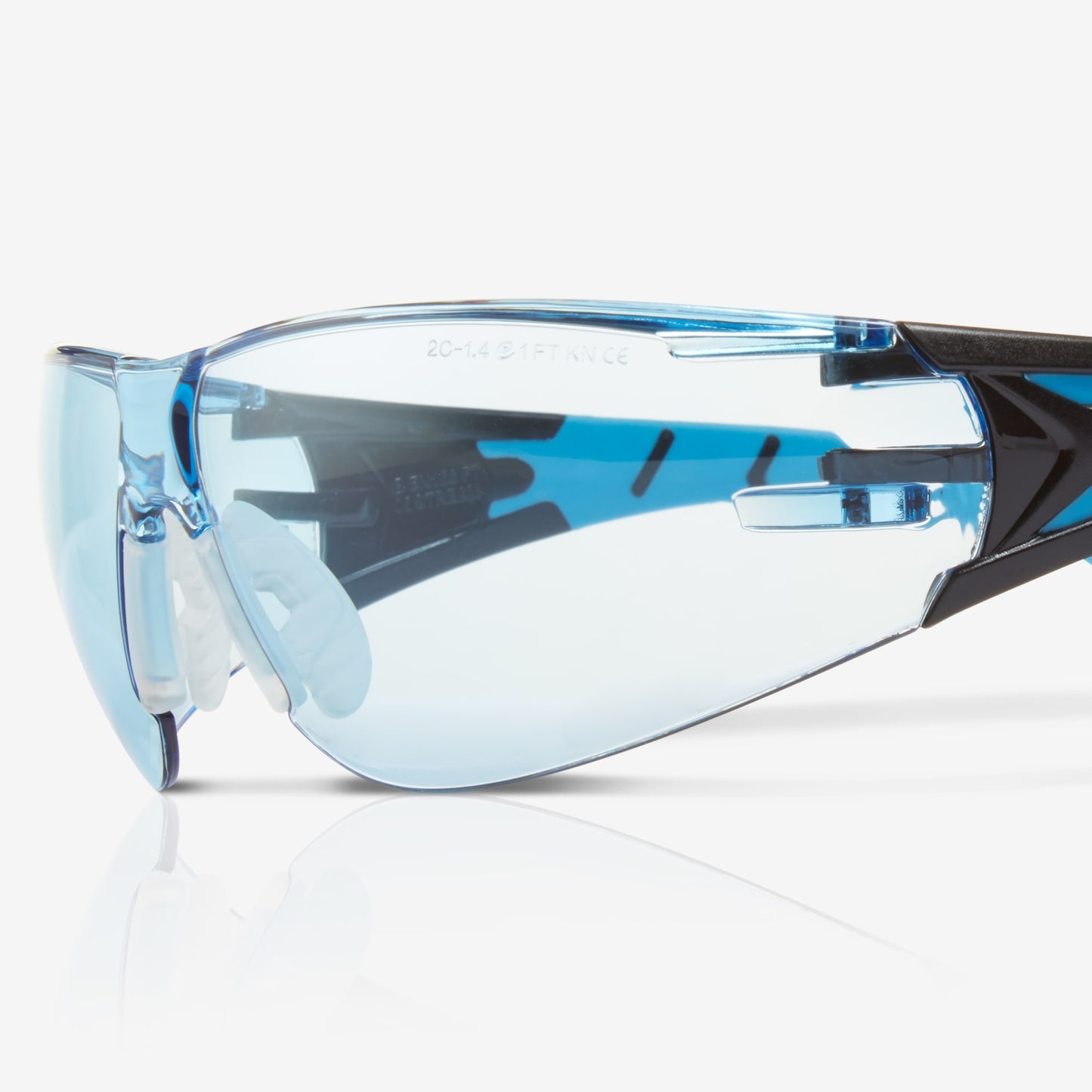 RILEY Stream Blue Frameless Metal-Free Safety Glasses with Blue Tint Lens - Mstore