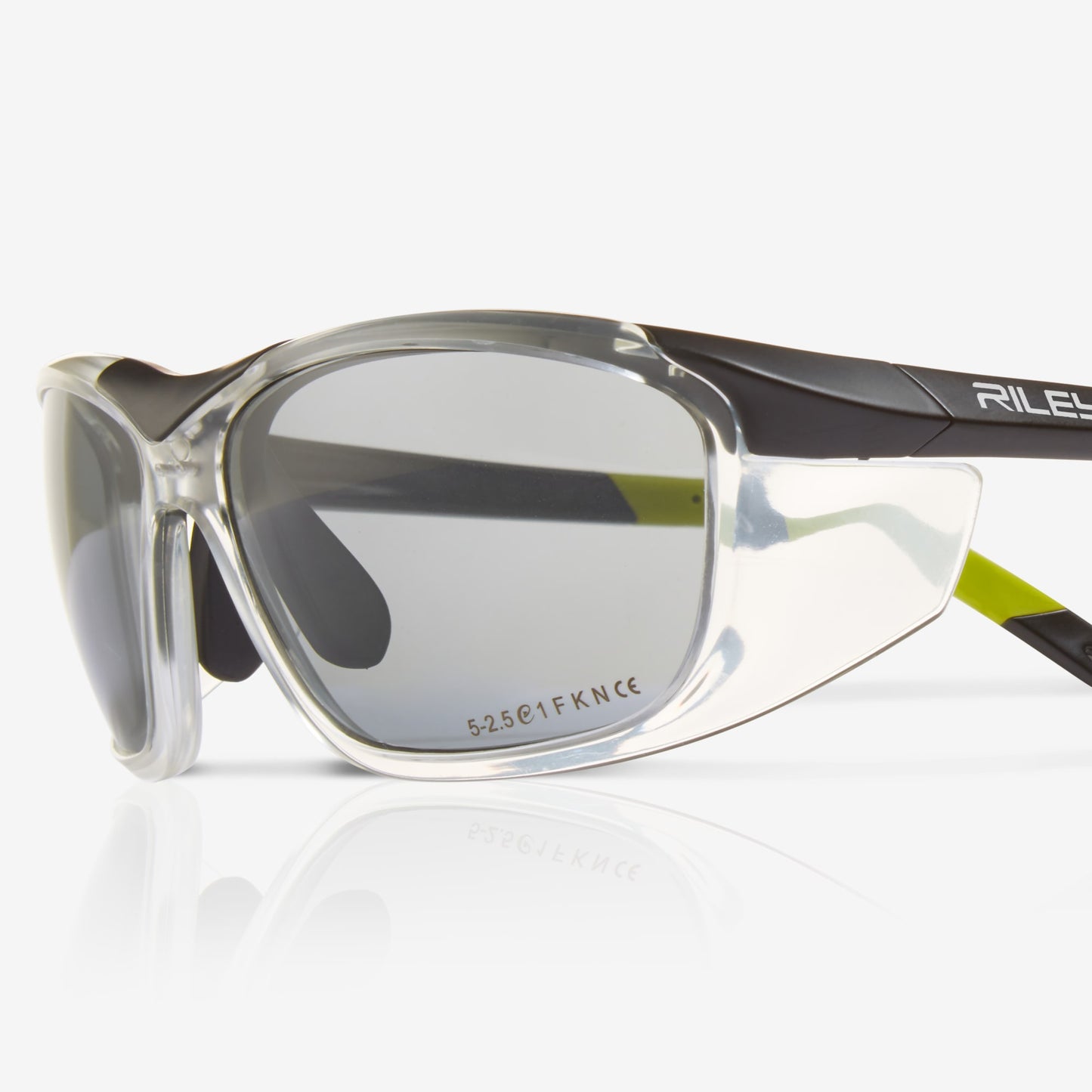 RILEY Rokka Lightweight Stylish Safety Glasses with Grey Tint Lens - Mstore