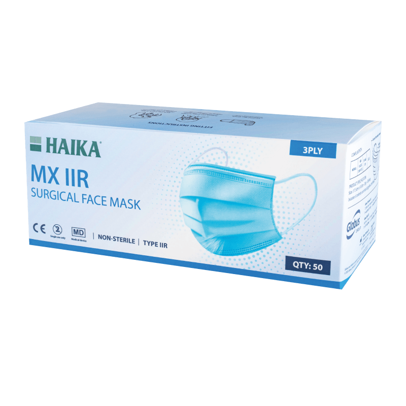 HAIKA MX Type IIR Surgical Medical Face Mask UK MADE (BOX of 50) - Mstore