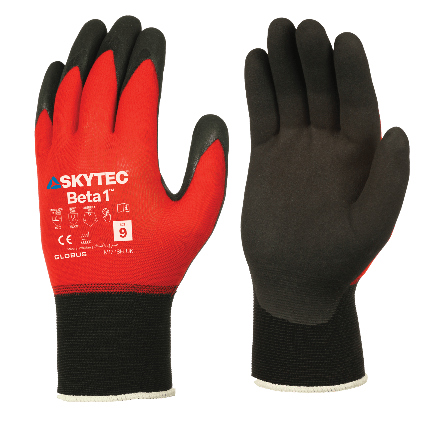 SKYTEC Beta 1 Flexible Lightweight Safety Work Gloves with Grip Palm - Mstore