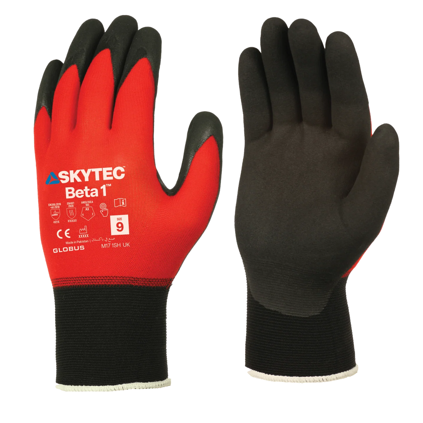 SKYTEC Tricolore 3 Pack Colour Coded Cut Resistant Safety Work Gloves for Oily Conditions (Beta 1, TRC712, TRC715) - Mstore