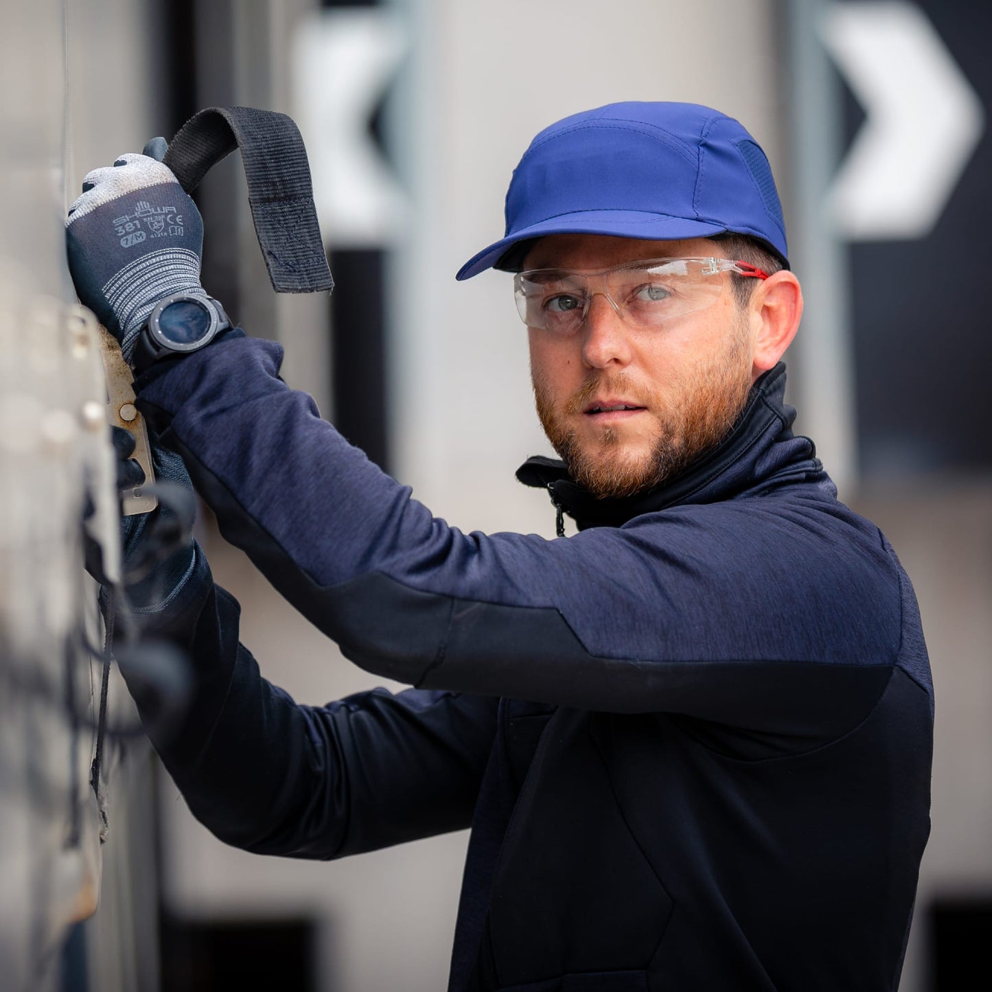 SKYTEC Syntis Premium Bump Cap Safety Baseball Hat in Blue - Mstore