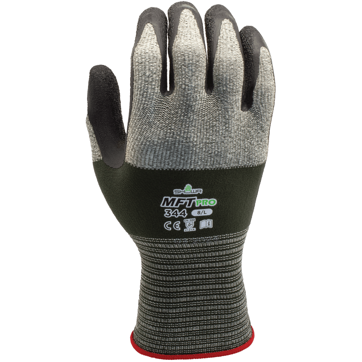 SHOWA MFT PRO 344 Work Gloves with Microfibre Lining and Crinkle Latex Palm - Mstore