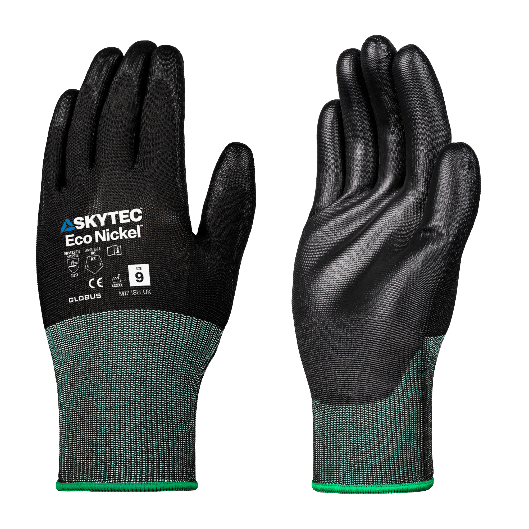 Eco Nickel Biodegradable PU Coated Tear Resistant Work Gloves