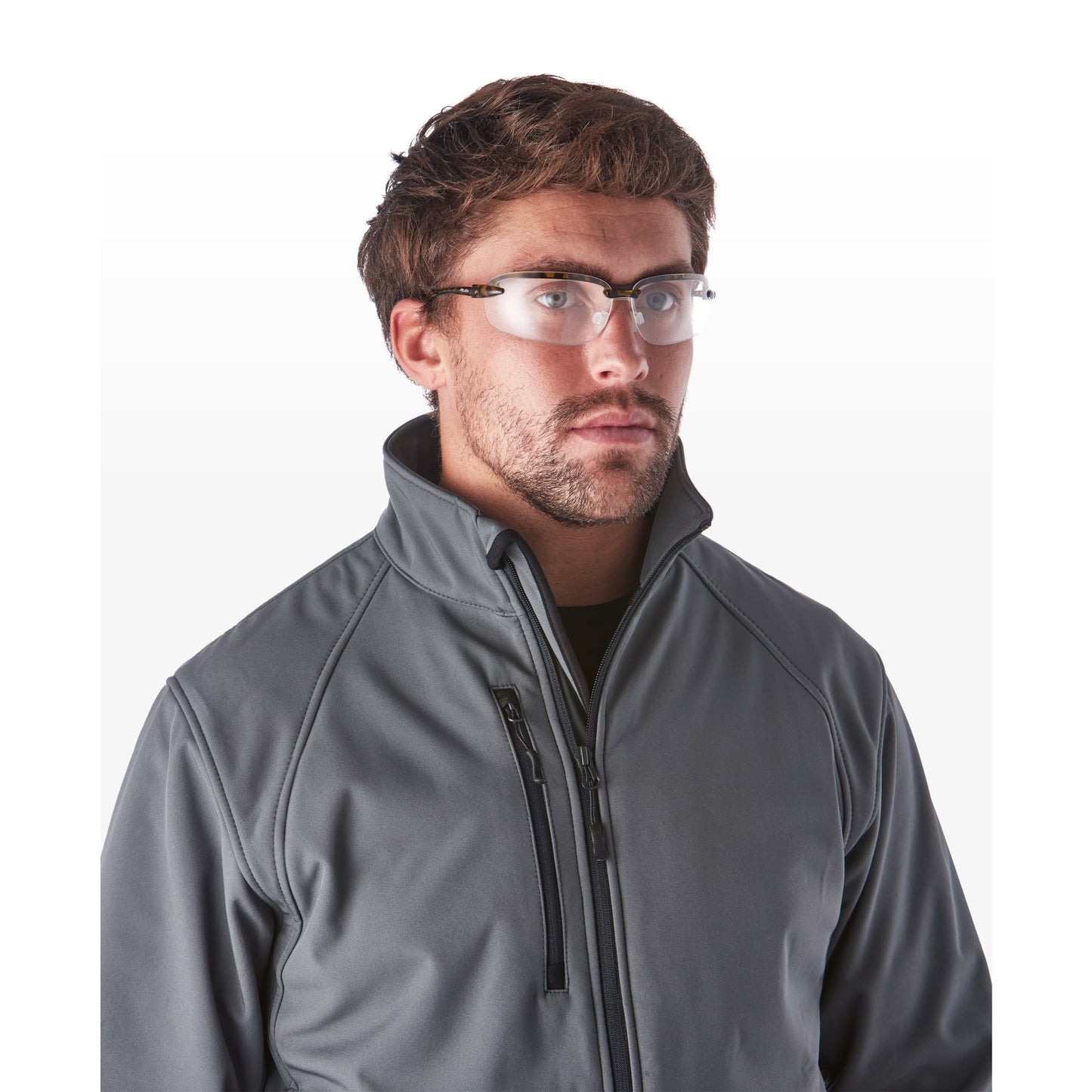 RILEY Aspini Tortoiseshell Safety Glasses with Clear Lens - Mstore