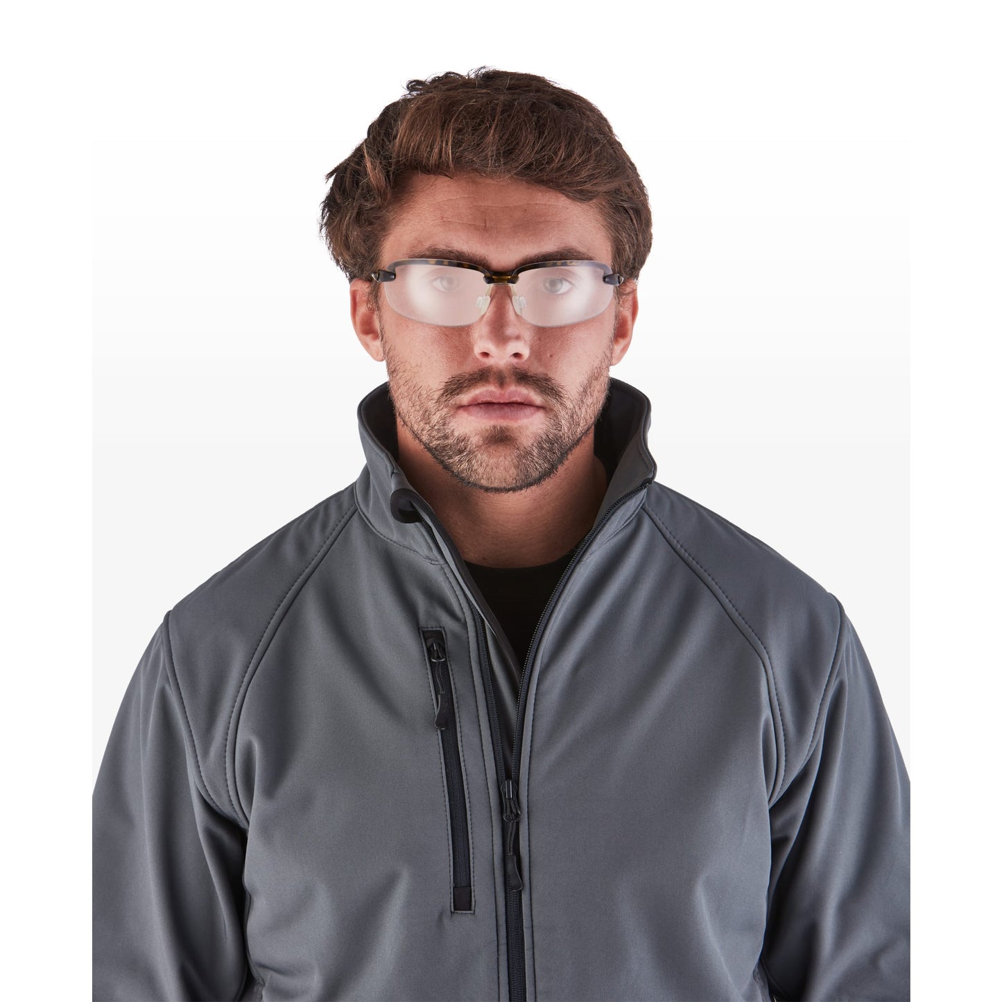 RILEY Aspini Tortoiseshell Safety Glasses with Clear Lens - Mstore