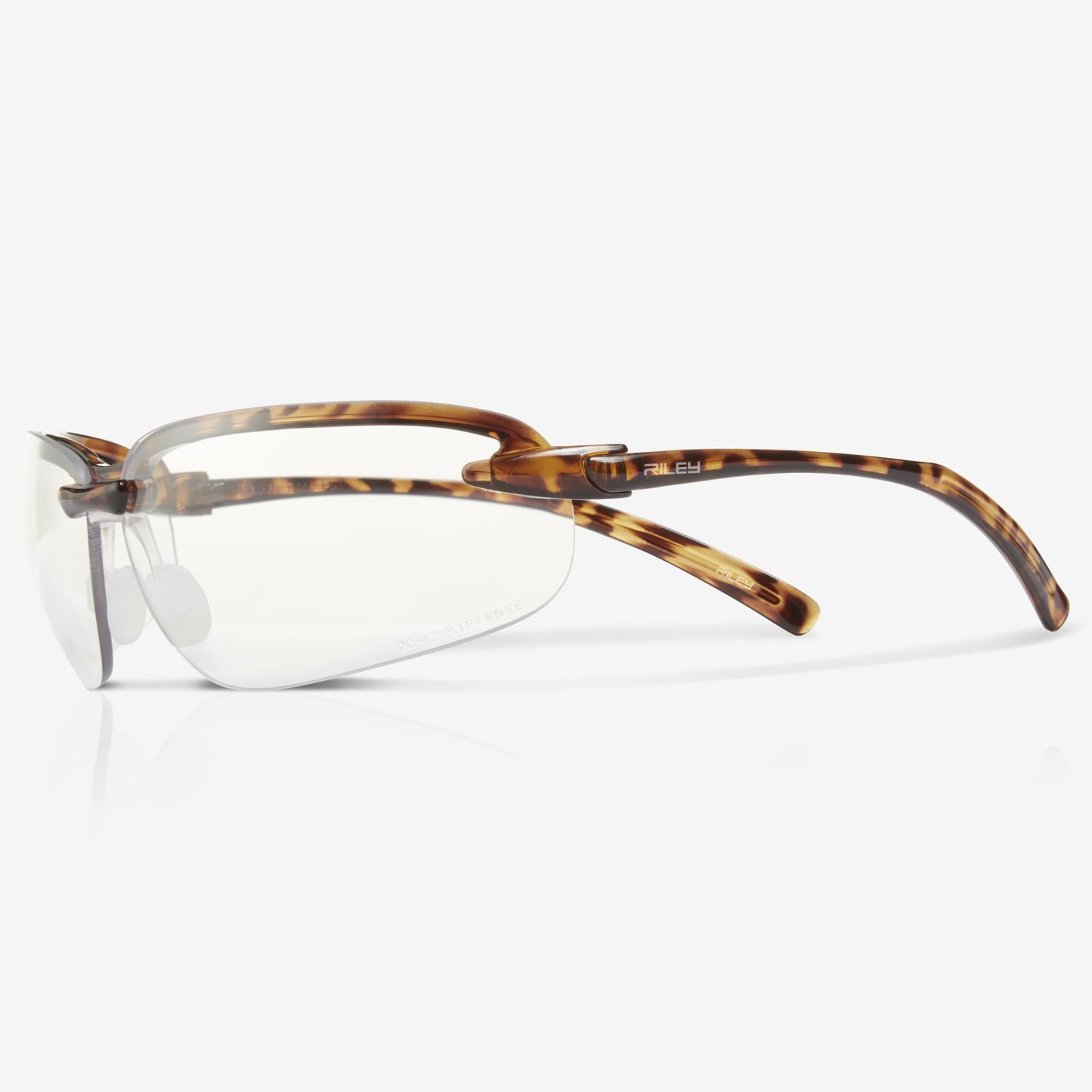RILEY Aspini Tortoiseshell Safety Glasses with Clear Lens - Mstore