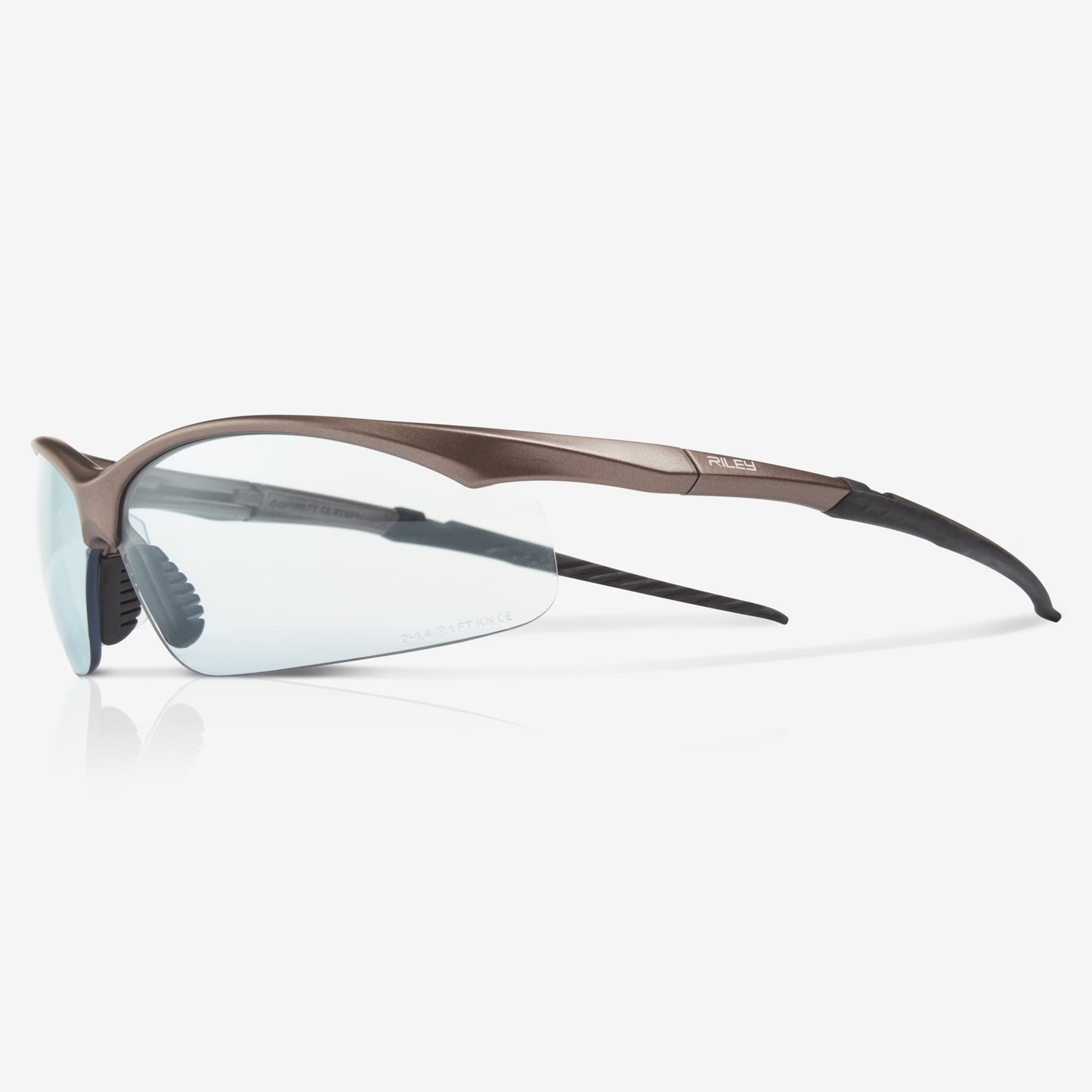 RILEY Steer Sports Style Wrap Round Safety Glasses with Blue Tint Lens - Mstore