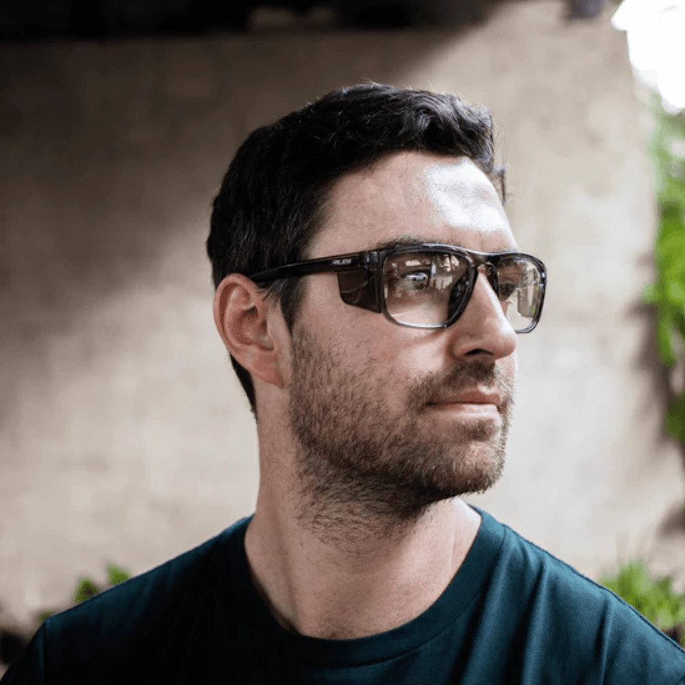 Navigator Frame Riley RILEY Navigator X Smoked Frame Wayfarer Safety Glasses with Clear Lens