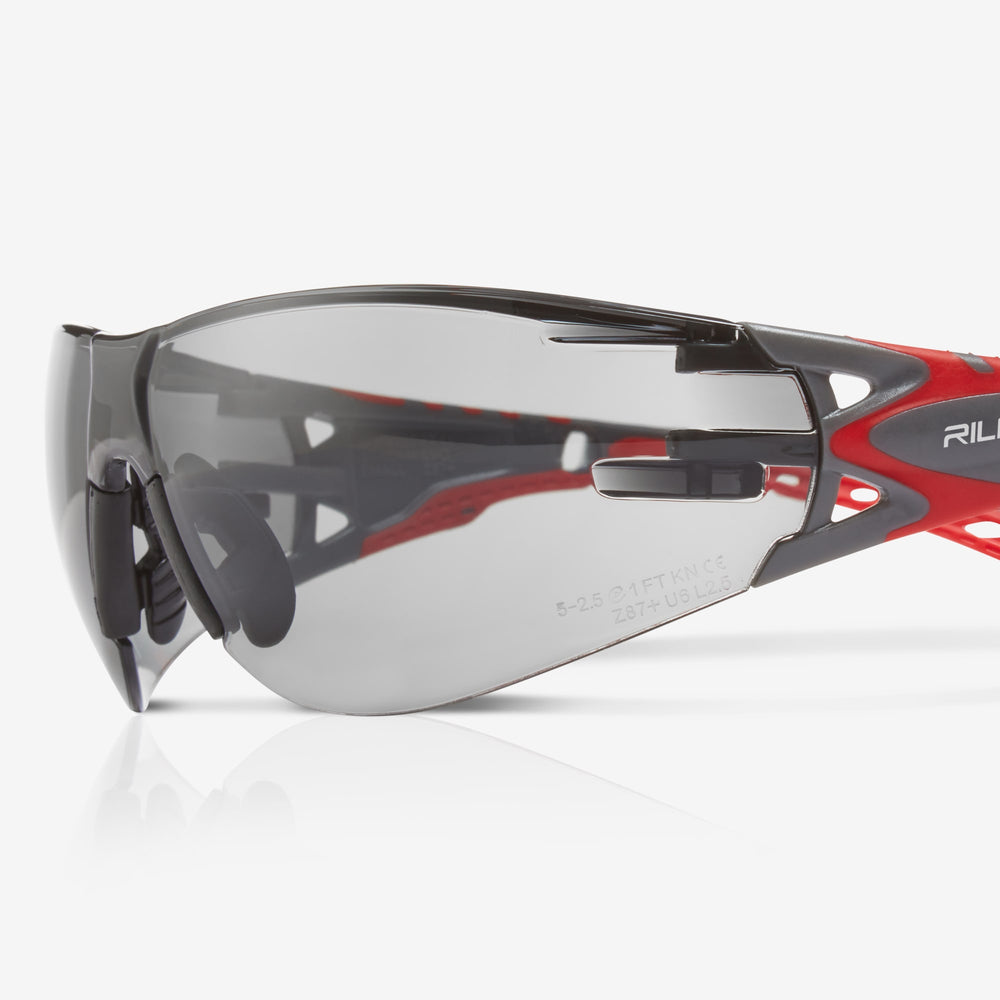 
                  
                    RILEY Stream Evo Small  Anti Fog  Wrap Around Safety Glasses with Grey Tint Lens - Mstore
                  
                