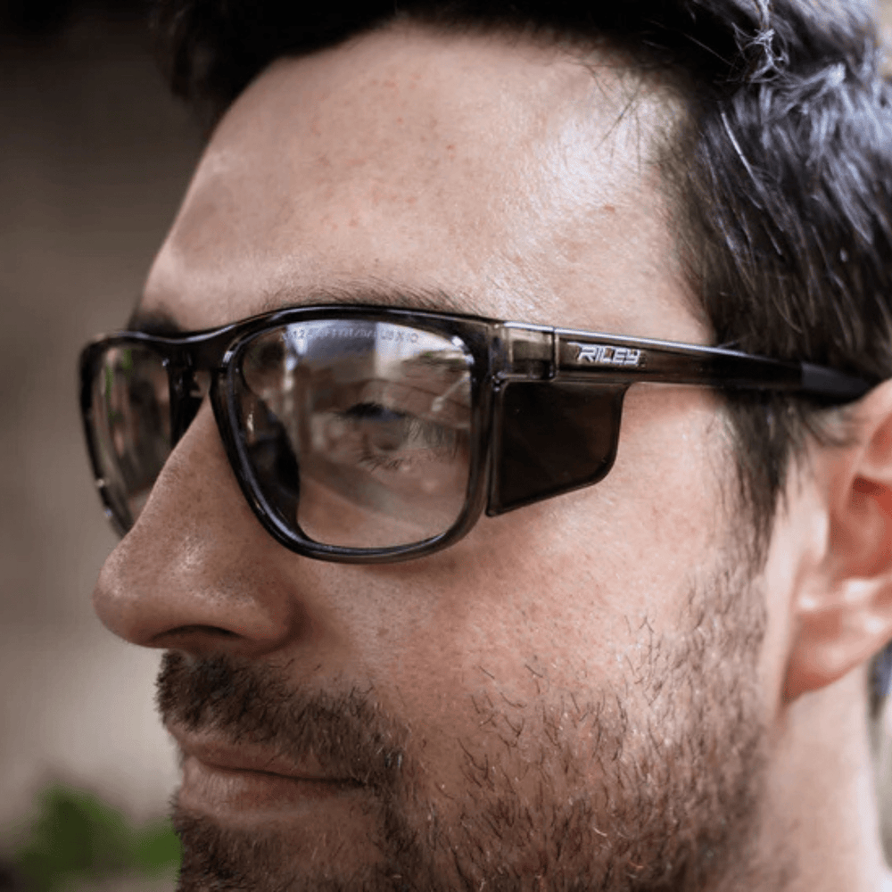 
                  
                    RILEY Navigator X Smoked Frame Safety Glasses with Clear Lens - Mstore
                  
                
