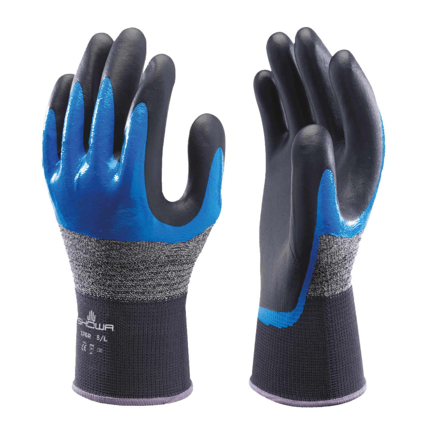 SHOWA 376R Double Dipped Nitrile Grip Work Gloves - Mstore