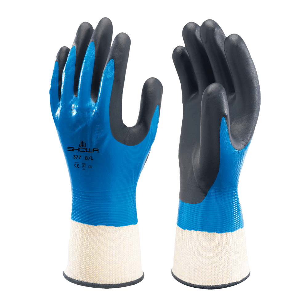 SHOWA 377 Waterproof Impermeable Fully Coated Work Gloves With Nitrile showa-377-waterproof-impermeable-fully-coated-work-gloves-with-nitrile