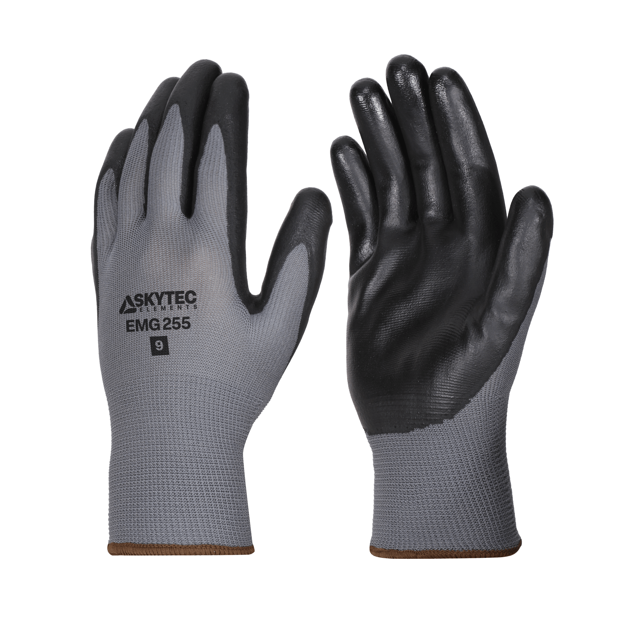 SKYTEC ELEMENTS EMG255 Tactile Lint Free Nitrile Coated Palm Grip Safe